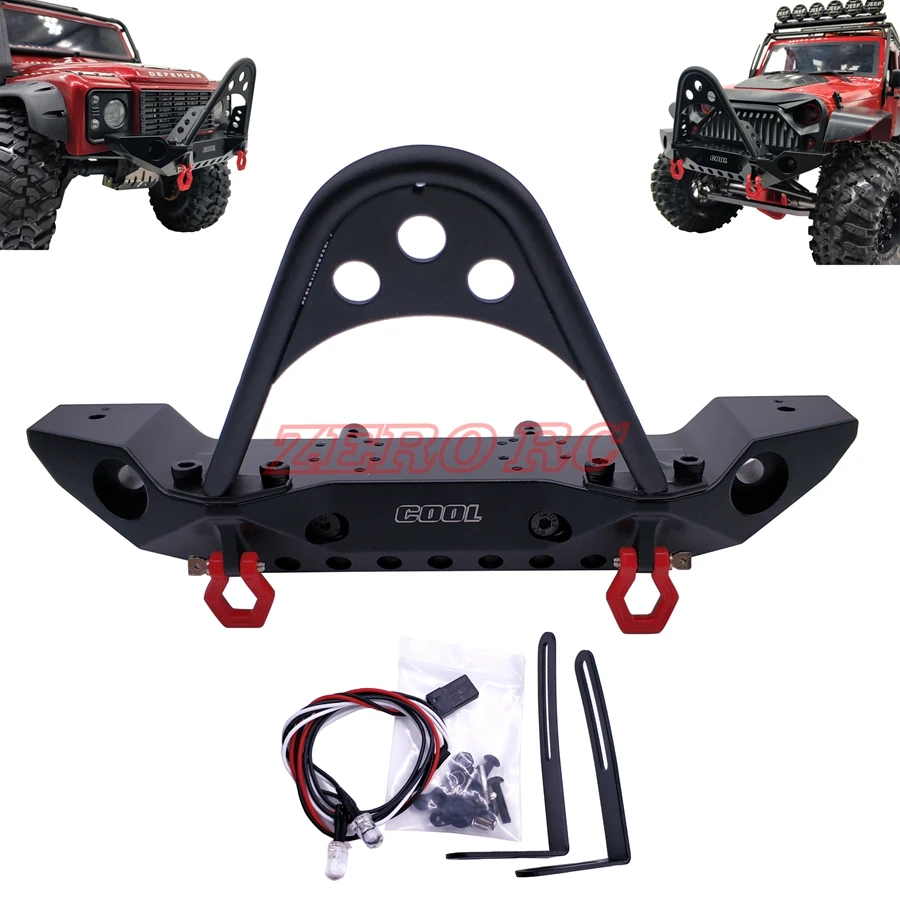 COOL RACING TRX4 литой передний бампер с светодиодсветильник кой для TRAXXAS TRX 4 AXIAL SCX10 90046