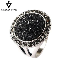 MISANANRYNE Горячая Мода черный сломанный камень аксессуары кольца для женщин Богемия Стиль обручальное кольцо