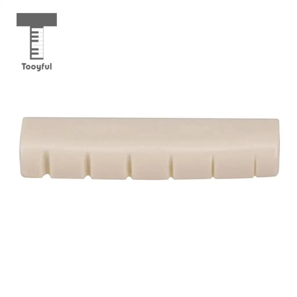 2 Pieces Left Handed Acoustic Guitar Nut Slotted for Guitar Parts Accessories 44x6x9.8-9mm