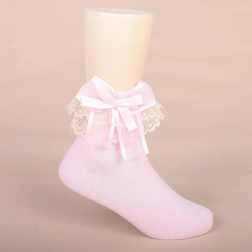 

baby girl cute lace bow solid socks fashion meias calcetines kids korean autumn socks girls baby kids children socks
