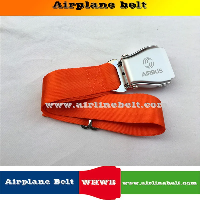 38mm width AIRBUS airplane seat belt buckle nylon belt men's jeans belt with Packing box - Название цвета: Оранжевый