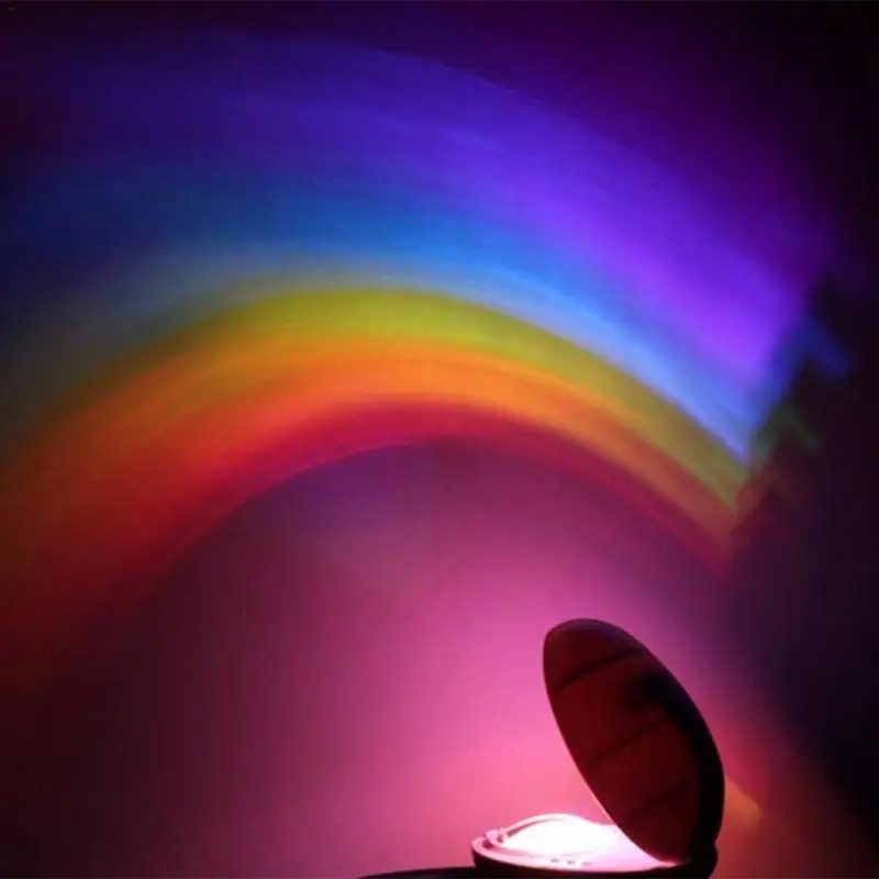 Novelty LED Colorful Rainbow Night Light Romantic Sky Rainbow Projector