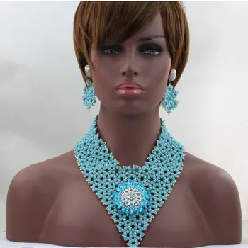 

Fabulous Dubai Gold Wedding Statement Necklace Set African Bridal Coral Beads Jewelry Set Nigerian Wedding Free Shipping HX592