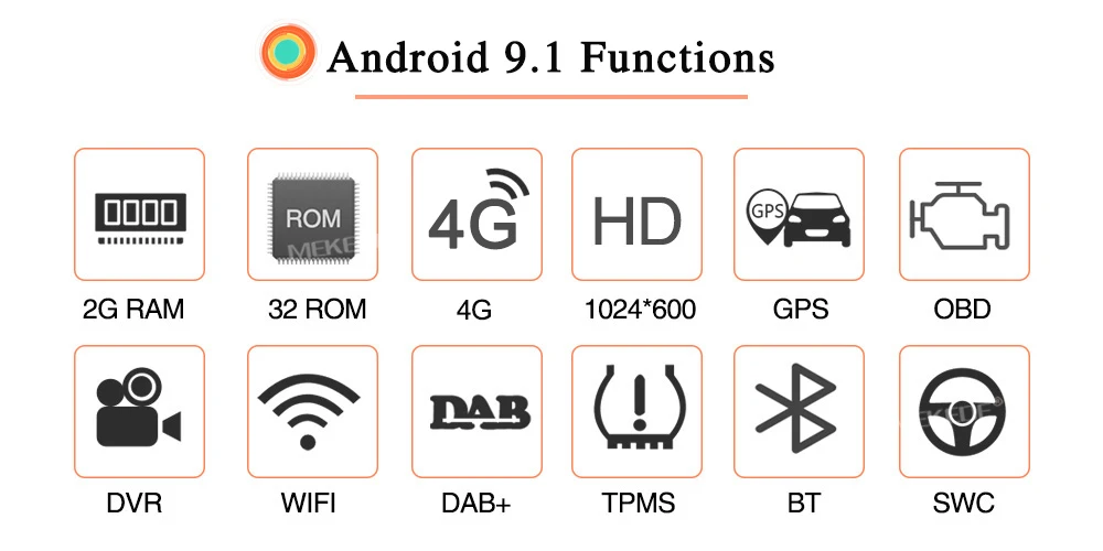 Cheap mekede android 9.1 2+32g   Car Multimedia Playe navigation for Toyota corolla 2007 2008 2009 2010 2011 car dvd radio gps stereo 2