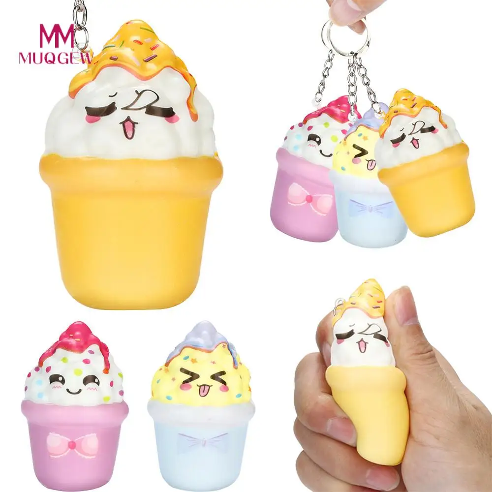 MUQGEW Squishy Squishies Kawaii Мороженое медленно поднимающийся крем душистый брелок игрушки