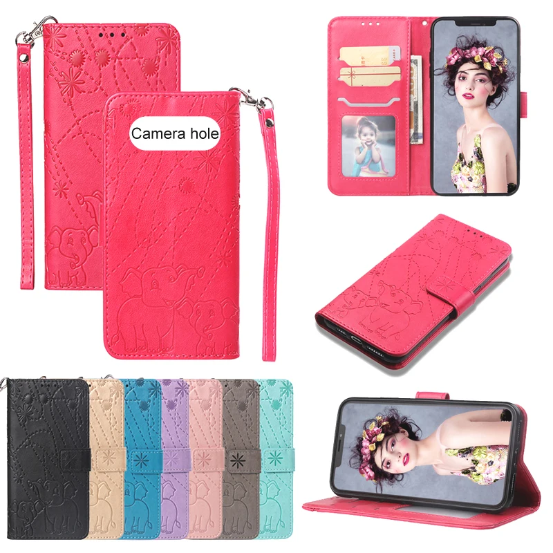 

Fireworks Elephant Embossed Leather Flip Wallet Case Soft Phone Silicone Cover Shell Coque Fundas for Nokia 6.1 7.1 6 7 2018