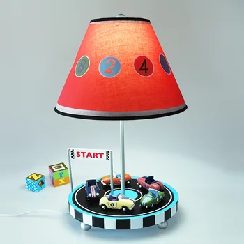 

Children car table lamp Mediterranean bedroom bedside lamp creative boys room warm and lovely cartoon lamp TA9211