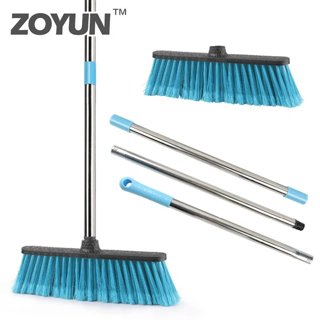 House Broom Bristles And Long Poles Bathroom Plastic Broom Sweeping The