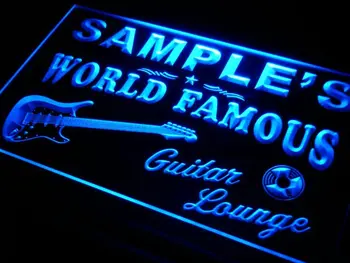 

pf-tm Name Personalized Custom Guitar Band Room Bar Beer Neon Light Signs with On/Off Switch 7 Colors 4 Sizes