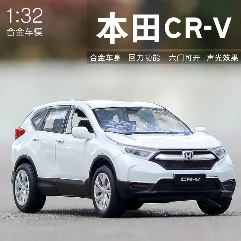 

High simulation 1:32 CR-V SUV Alloy Pull Back Toy Car Model Six Open The Doors Diecast Metal For Kids Toys Collect gifts