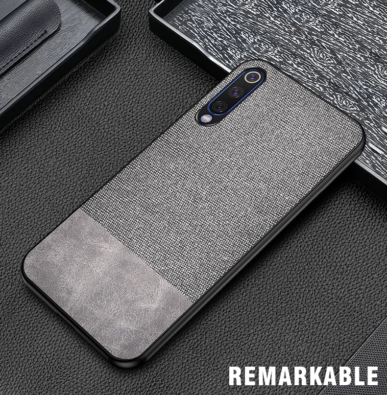 Case For Xiaomi Mi 9 Case Luxury Cloth Fabric Leather Case for xiaomi mi9 Phone Case Soft TPU Frame Hard PC Cover Shell (28)