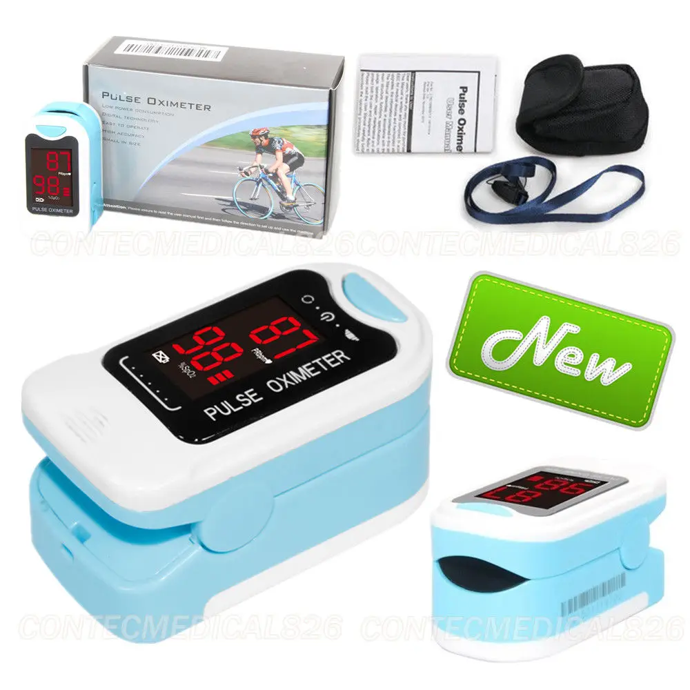 

CMS50M LED Fingertip Pulse Oximeter,Blood Oxygen Spo2,Free Case,Lanyard,SPO2,PR USA