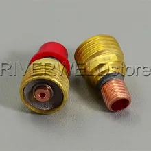 45V43 1/1" 1,6 мм Газа объектив Колле тела для TIG факел SR DB WP 9 20 24 25 серии, 2PK