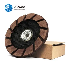 Z-LION 5 дюймов Алмазная керамическая Бонд чашка колесо для шлифовки кромок бетон край сухой полировки чашки колеса 125 мм зернистость 30-400# M14& 5/8-11