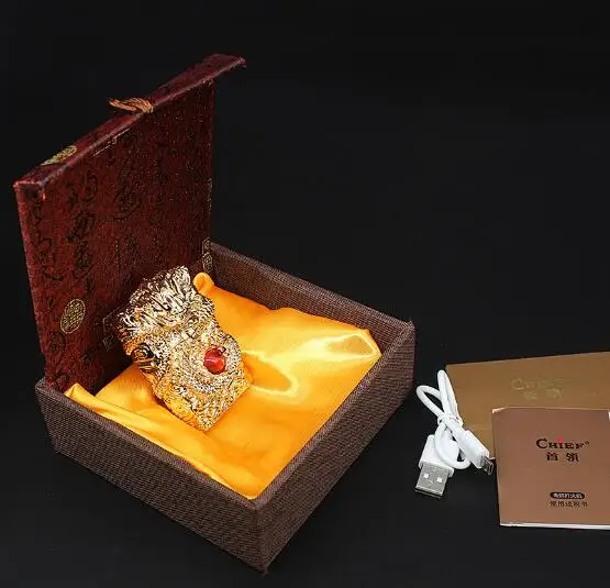 Chief dragon электрическая зарядка USB дуговая Зажигалка стерео латунная резьба hearvy armor