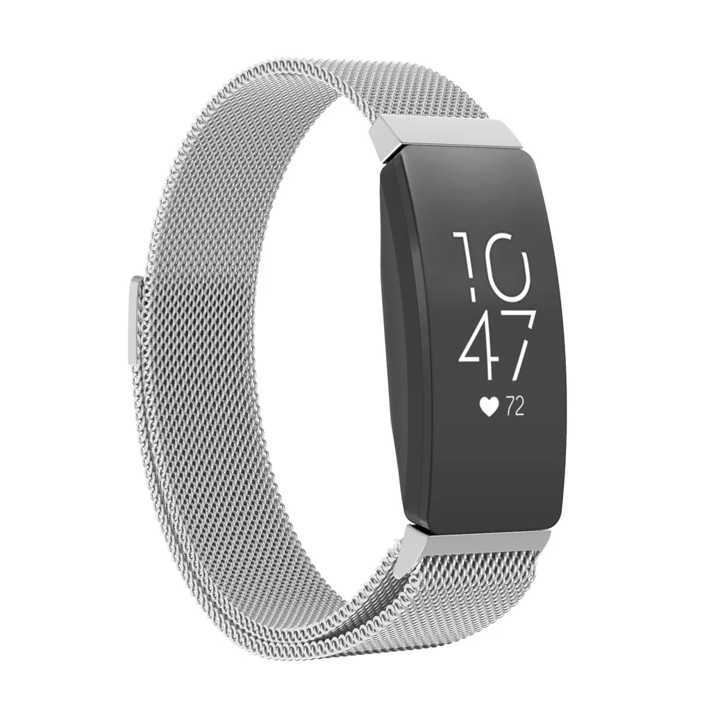 Миланского нержавеющая сталь часы ремешок браслет+ плёнки для Fitbit Inspire молодежи Смарт часы замена группа Smartwatch