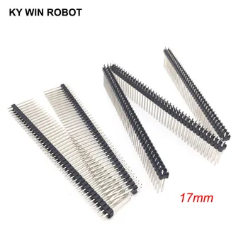 

10pcs/lot 2.54mm 2X40 17MM Height Single Row Male Copper Pin Header