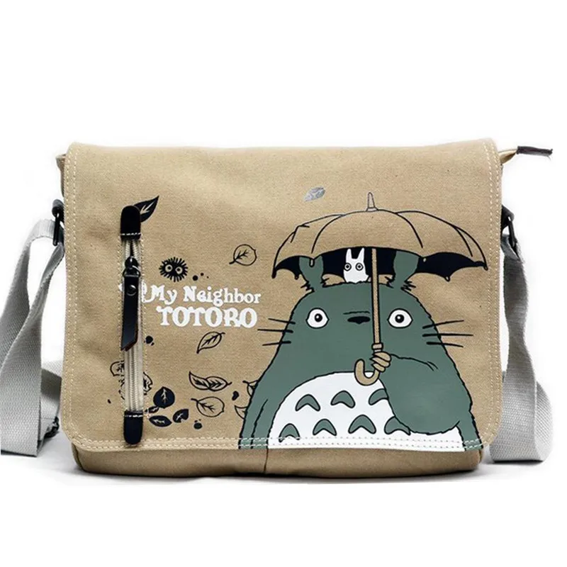 Japanese Anime Totoro School Bags for Children Canvas Shoulder Bag for