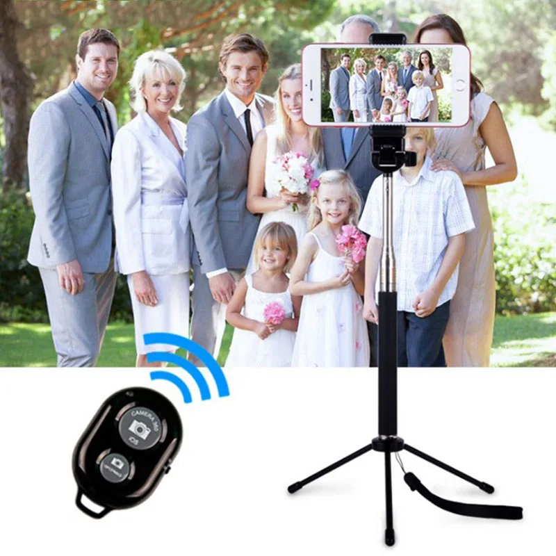 

Selfie stick bluetooth for Mobile phone Bluetooth selfie stick with tripod Z07-1 aluminum alloy telescopic selfie stick tripod