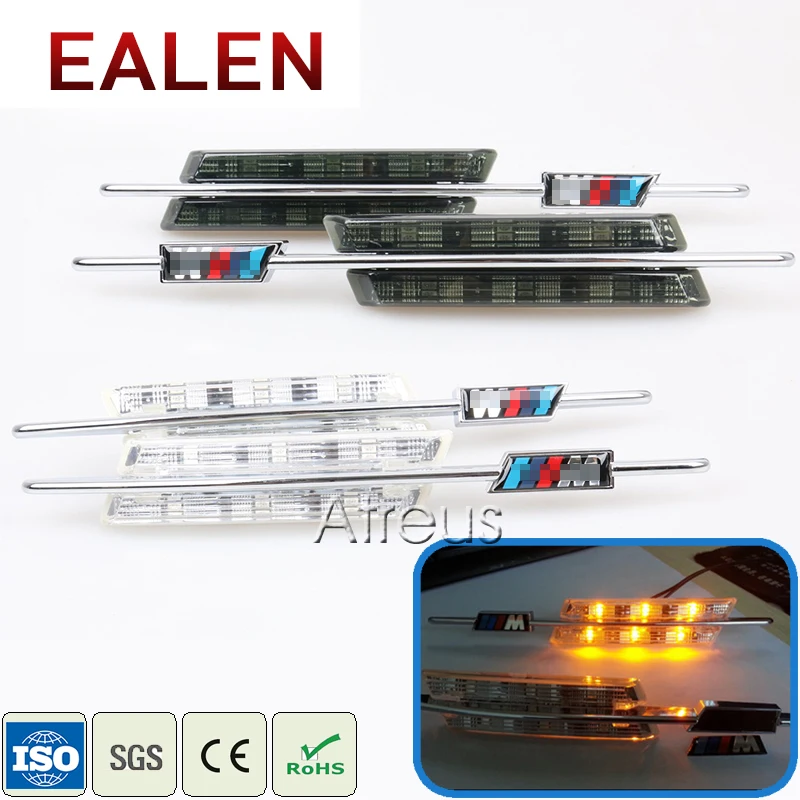 EALEN 2X светодиодный Fender сторона поворотники для BMW E60 E61 E81 E82 E87 E88 E90 E91 E92 E93