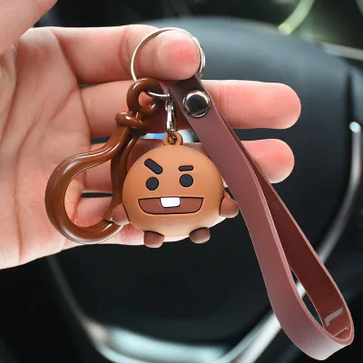 25 Kinds of Cartoon Toys Pudding Dog Melody Big Ear Dog Cool Penguin Key Keys Ins Woman Bag Exquisite Hanging Gift - Color: Red