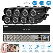 KKMOON домашняя камера видеонаблюдения, система видеонаблюдения, комплект видеонаблюдения 16CH 960H D1 DVR 8 шт 800TVL IR, уличная камера безопасности с защитой от атмосферных воздействий