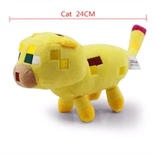 Minecraft Stuffed Plush Toys 24cm Yellow Minecraft Ocelot Cat Plush Soft Toy Brinquedo for Kids Christmas Gifts