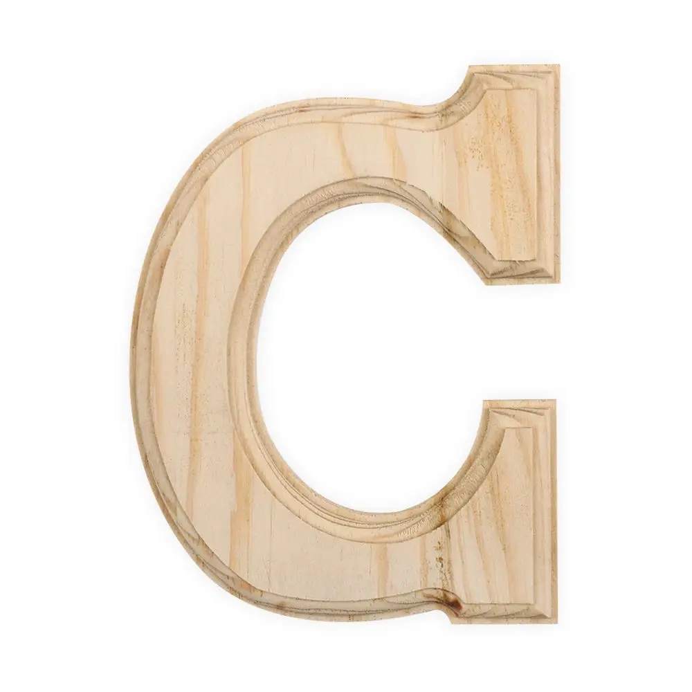 Wholesale 15cm High Wood Wooden Letters A To Z Alphabet Birthday Gift Bridal Wedding Party Home Decorations Freestaning Letter - Цвет: C