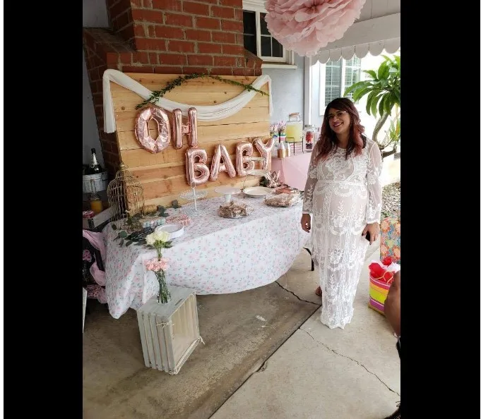 White Sexy Maternity Dresses Photography Props Lace Fancy Maxi Gown Maternity Clothes Pregnancy Dress For Women Photo Shooting (9)