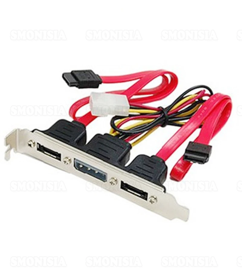 10ピース 100ピースデュアルポートesataケーブル付きバッフル赤esata拡張ボードラインで電源ポート Sata To Esata Cable Sata To Esatasata To Aliexpress