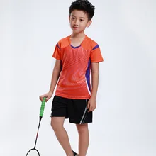 Custom Children Badminton clothes Boy ‘s , Girl sports Tennis clothes , kids Badminton set , Child Tennis suit AF006