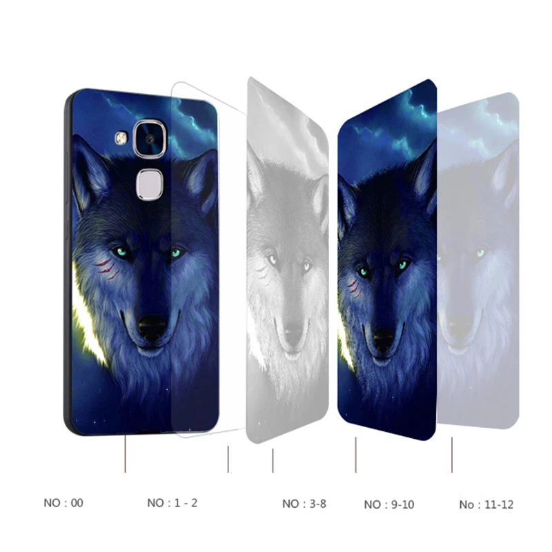 Huawei honor 5c Case Original Cover for Huawei honor 5c Bag Case Cover Skin Wolf Fish Skull honor 5c Fundas 100% BiNFUL 4