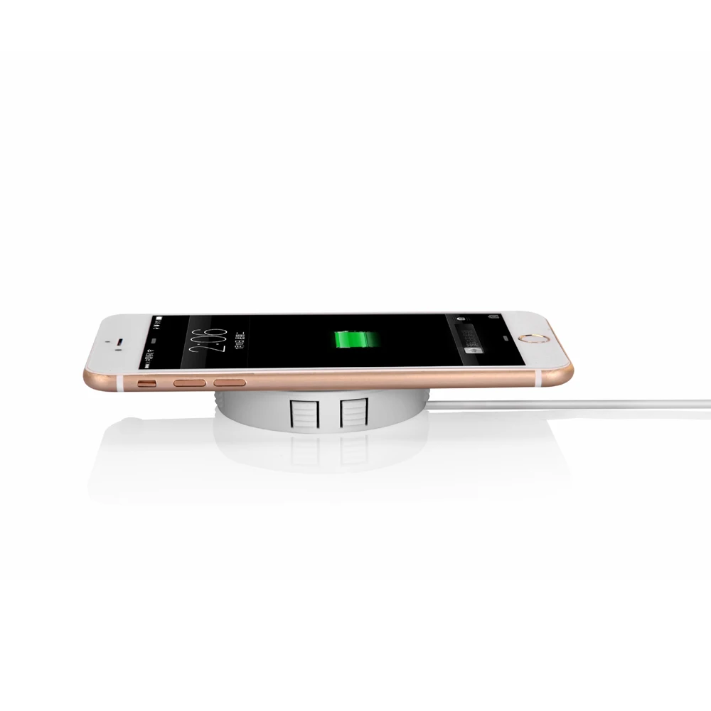 10 Вт Qi Беспроводное зарядное устройство для iphone 8 Plus XR X XS samsung S7 Edge S8 S9 Note 8 мебель для офисного стола установленная Зарядная база