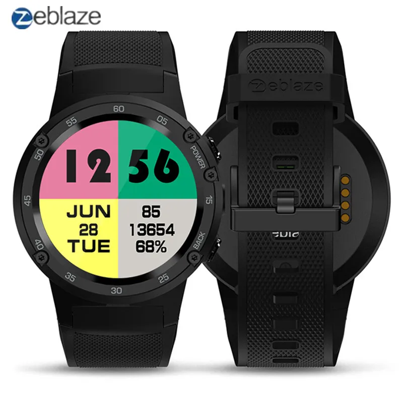 

Zeblaze THOR 4 4G Smartwatch Phone Android 7.0 MTK6737 Quad Core 1GB+16GB 5MP Camera 580mAh 4G/3G/2G Data Call Smart Watch Men