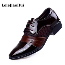 2016 New Fashion Men Dress Leather Shoes Men Luxury Brand Business Leather Shoes Casual Design Flats Men Oxfords Boots