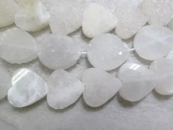 

high quality 25mm full strand natural clear white Titanium Agate Druzy Teardrop heart rectangle beads Side Drilled Druzzy Drusy