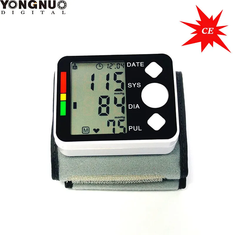 

Digitale tensiometro Manchet Tonometer Lcd-scherm Pols Bloeddrukmeter Apparaat Hart Hartslag Meter Tensiometer