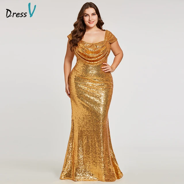 dressv golden straps evening dress plus size draped cheap zipper up plus size party dresses cheap