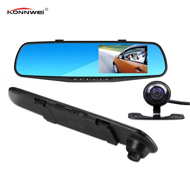 Full Hd 1080p Dual Lens Mirror font b Car b font Camera Rearview Auto Dvrs font