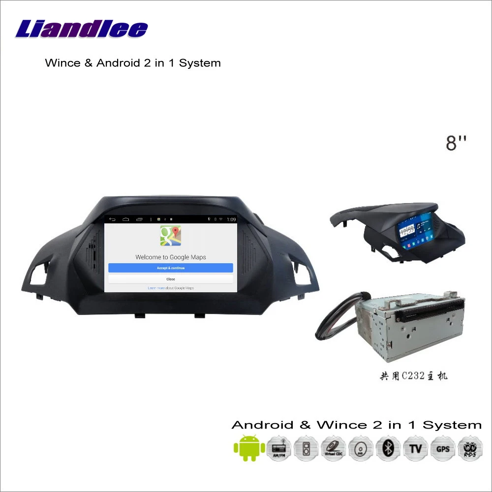 Best Liandlee For Ford Kuga 2013~2014 Car Radio BT CD DVD Player GPS Nav Navi Navigation Advanced Wince & Android 2 in 1 S160 System 1 Best Liandlee For Ford Kuga 2013~2014 Car Radio BT CD DVD Player GPS Nav Navi Navigation Advanced Wince & Android 2 in 1 S160 System 1