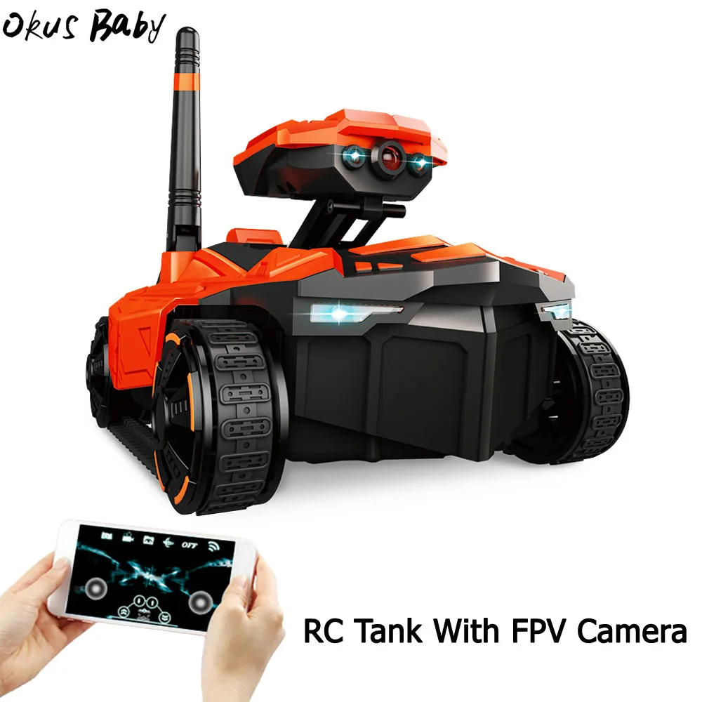 2019 Brand New RC Tank with HD Camera Wifi FPV 0.3MP Camera App Remote Control Tank RC Toy Phone Controlled Robot