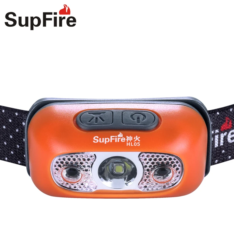 Supfire светодиодные фары USB фонарик Linterna LED EDC фара HL05 Zebralight 1000lm Lampe фронтальная для