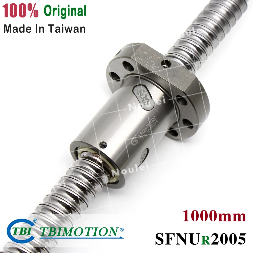 

TBI 2005 1000mm C7 miniature ball screw 20mm dia 5mm lead with ballnut SFNU2005 SFI2005 for DIY CNC parts SFV2005 SFS2005