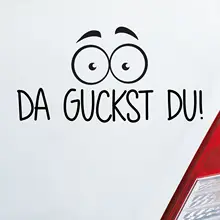 19.4*10cm Da Guckst Du! Augen Wundern Sticker Fun Fashion Personality Creative Classic Car Accessories Vinyl Decor Decals 19.4*10cm Da Guckst Du! Augen Wundern Sticker Fun Fashion Personality Creative Classic Car Accessories Vinyl Decor Decals