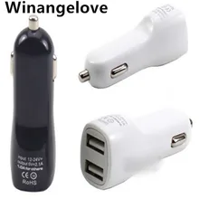 Winangeleve 2000 шт автомобильное зарядное устройство с 2 usb-портами для samsung Iphone 5 5S 6 6s 7 7plus