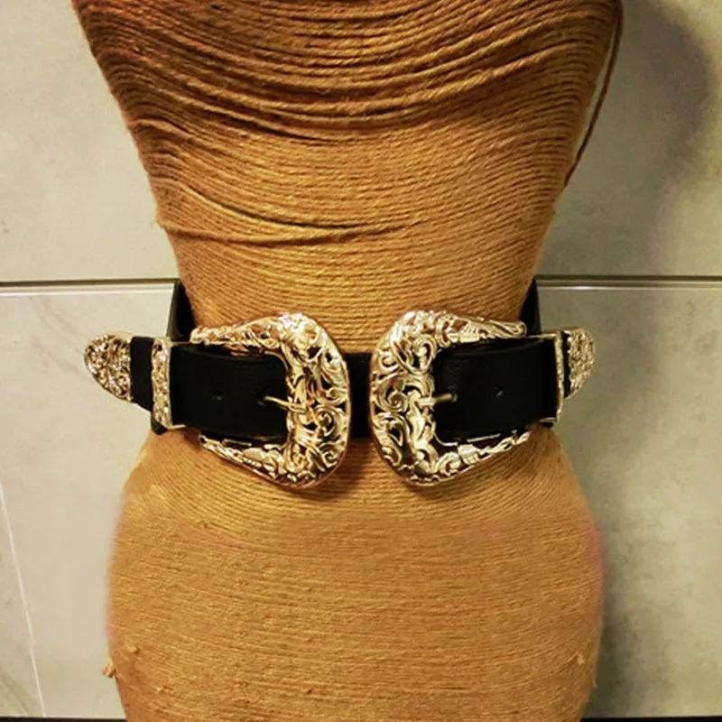 Модный женский винтажный ремень с металлической пряжкой, кожаные ремни, эластичное дизайнерское сексуальное открытое широкое поясное ремень для женщин