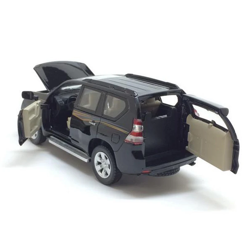 Kopen 132 Voor Prado Legering Speelgoed Auto Diecast Voertuig SUV Metalen Model Speelgoed Auto Pull Back Speelgoed Met Geluid Licht Kids gift Gratis Bezorging