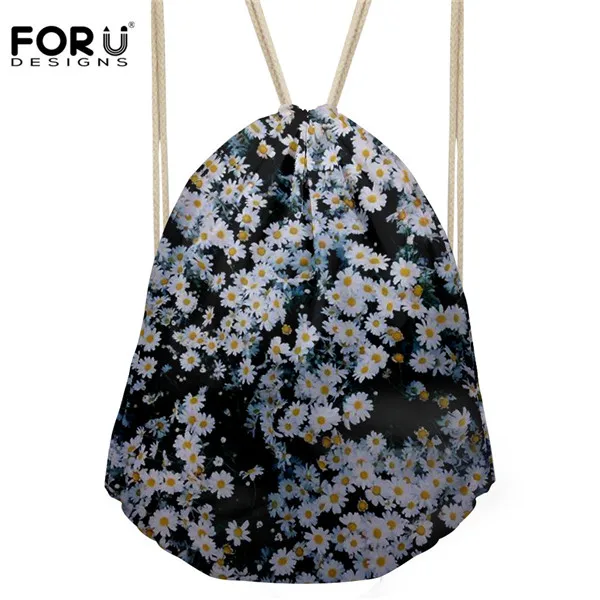 Forudesigns Для женщин Drawstring сумка женские 3D с цветочным принтом рюкзак Обувь для девочек Дети Мода упаковки Вышивка Крестом Пакет для путешествий Mochilas - Цвет: CC4248Z3