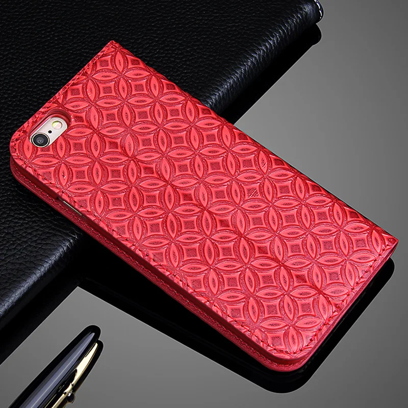

Real Cow skin Cover for iPhone 6 6S 7 Plus Natural Cowhide Genuine Leather flip fashion Phone Case Wallet Card Holder Kickstand