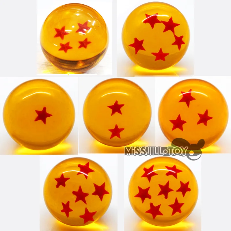 

New Keychain Anime Dragon Ball Z 1 2 3 4 5 6 7 Star DragonBall Crystal Ball PVC Figure Toy Keychain Pendant for Men Women kids
